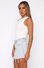 Amelia Denim Mini Skirt Glacier Blue Wash