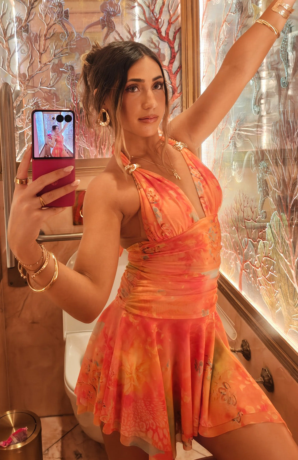 Upgrade Me Mini Dress Peachy Heat