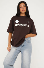 No Matter What Happens Oversized Tee Chocolate