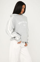 We're On A Roll Oversized Hoodie Dark Grey Marle