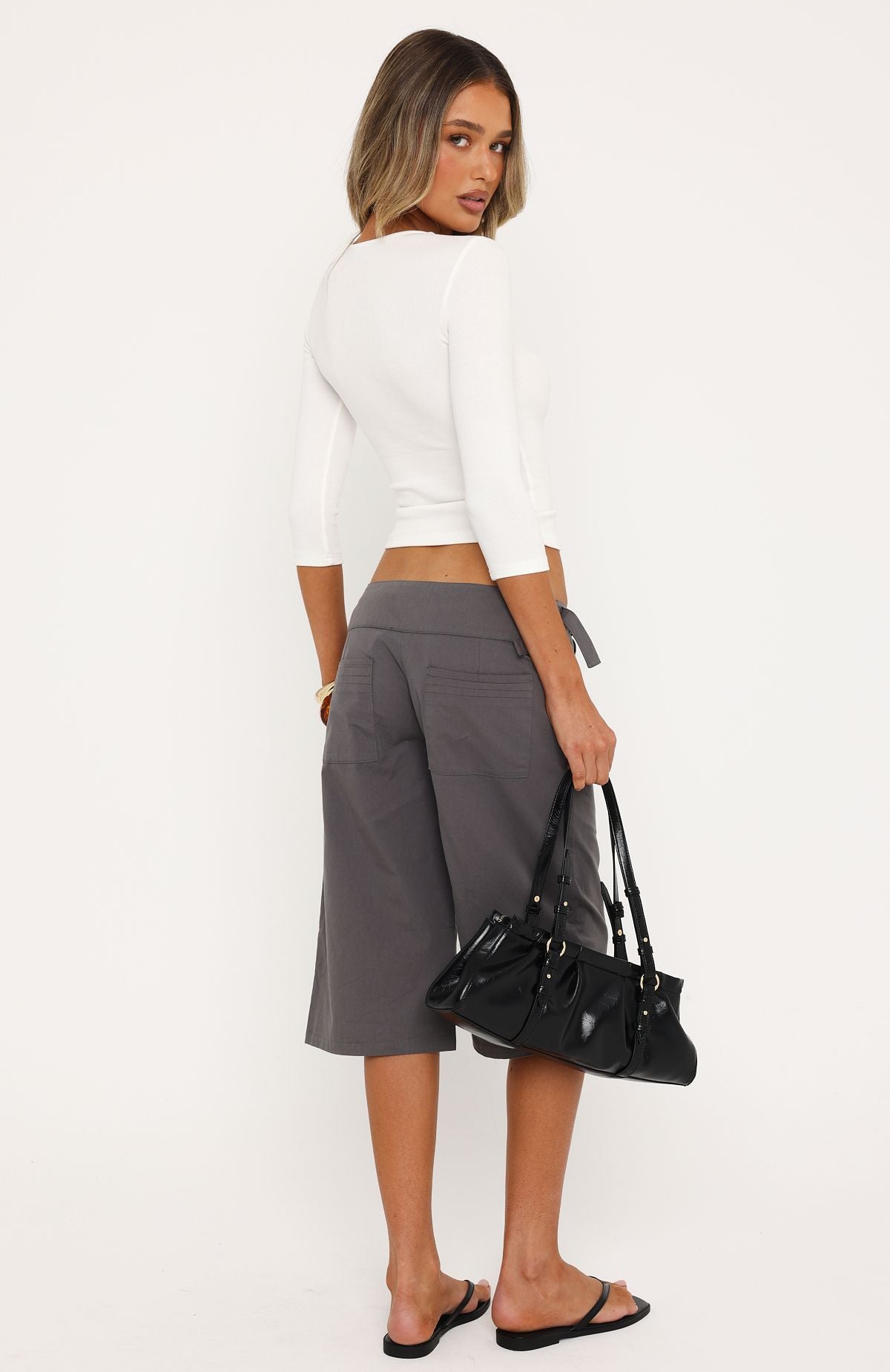 Get Ready With Me Capri Pants Grey