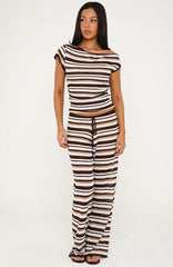 Can't Catch Me Knit Pants Seaside Stripe