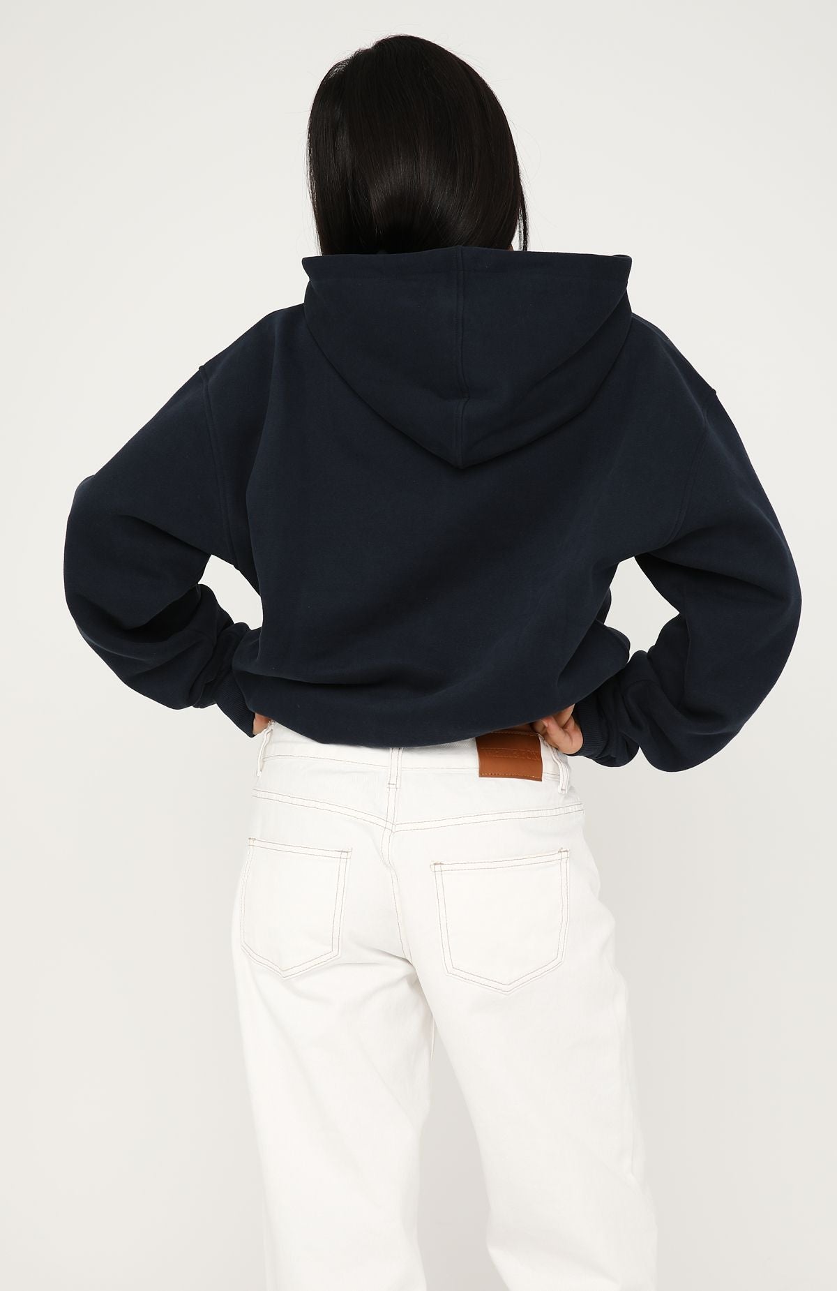 No Matter What Happens Oversized Hoodie Navy