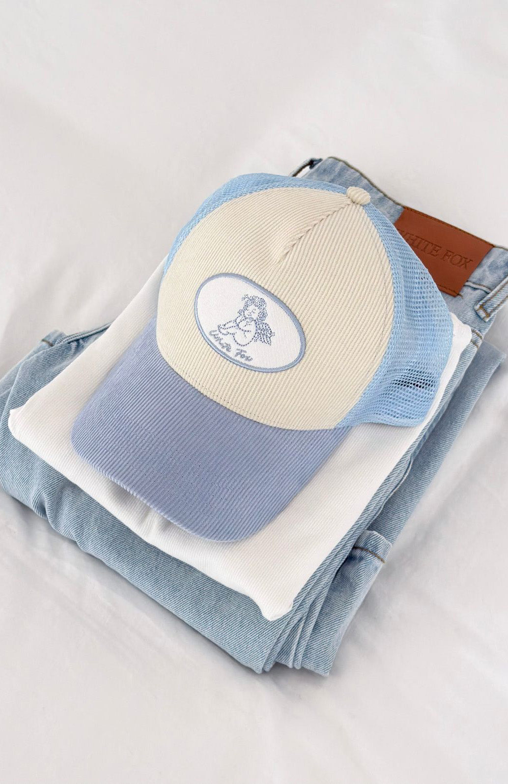 Just Too Cute Cap Baby Blue/Cream