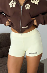 Come Catch Me Booty Bike Shorts Lemon