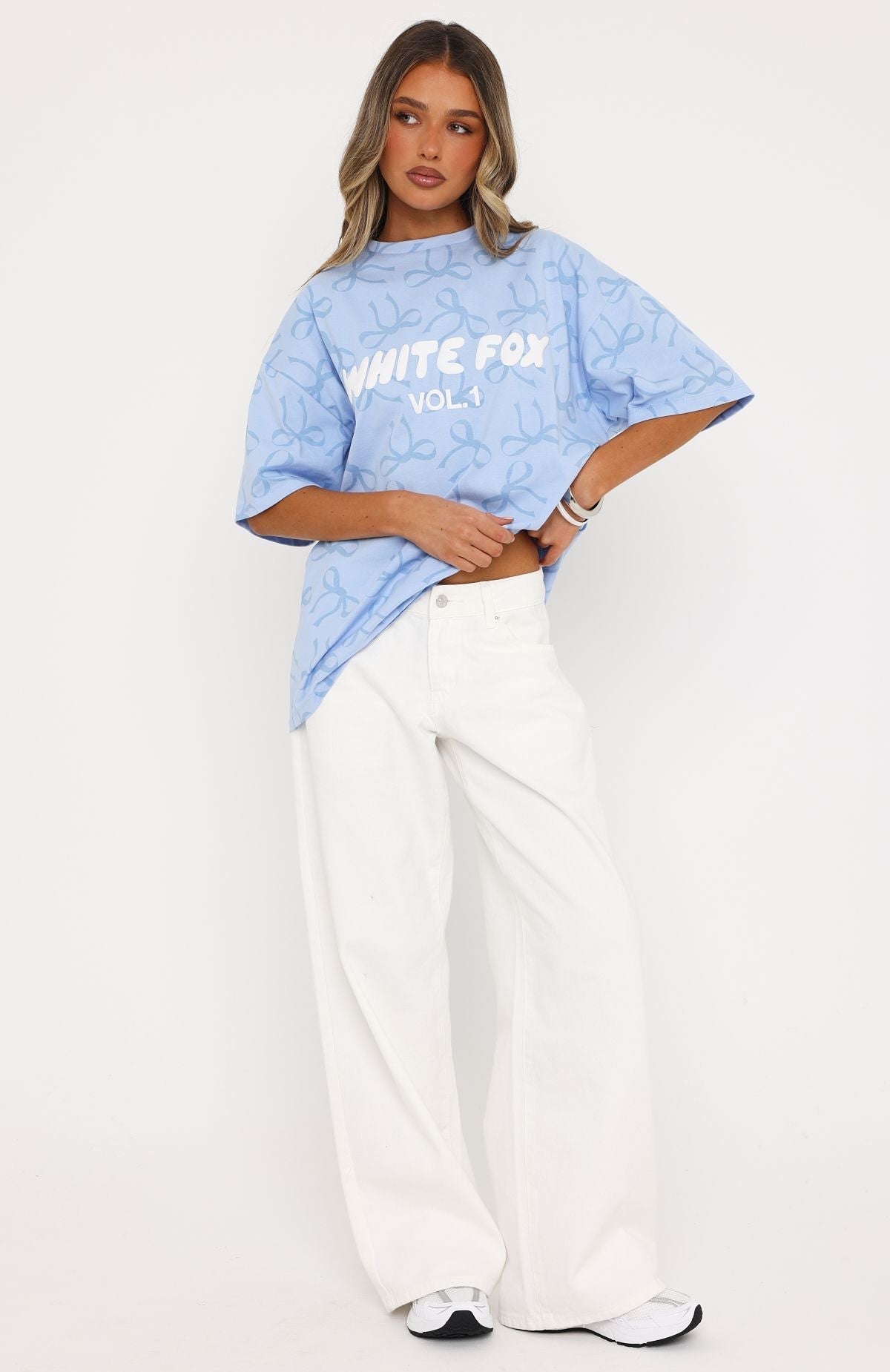 Vol. 1 Oversized Tee Blue Bow