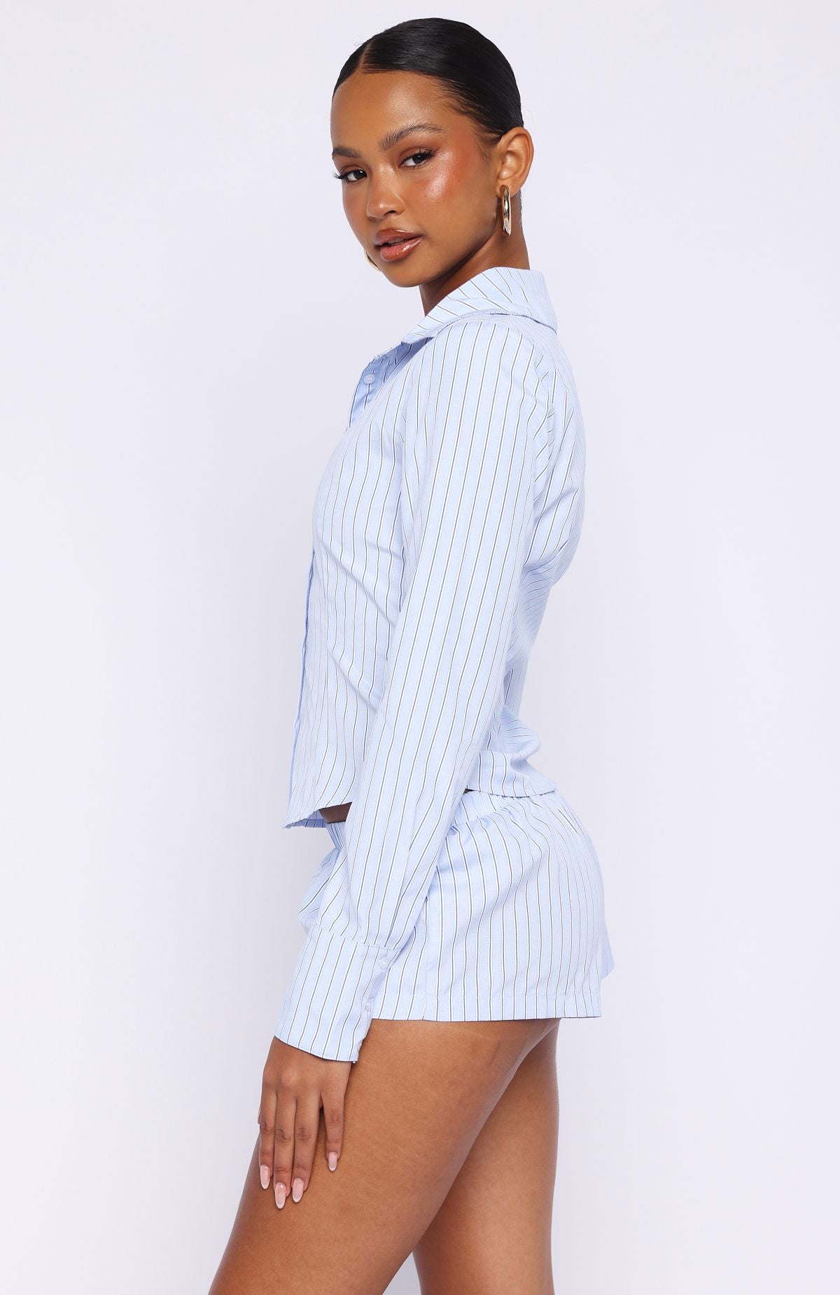 Heatwave Honey Shorts Sky Blue Stripe