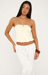 Call Me Maybe Strapless Top Butter