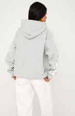 We're On A Roll Oversized Hoodie Dark Grey Marle