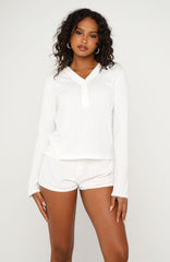 Twilight Dream Long Sleeve Pyjama Top White