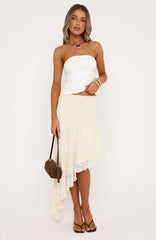 Blushed Baby Midi Skirt Cream