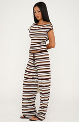 Can't Catch Me Knit Pants Seaside Stripe