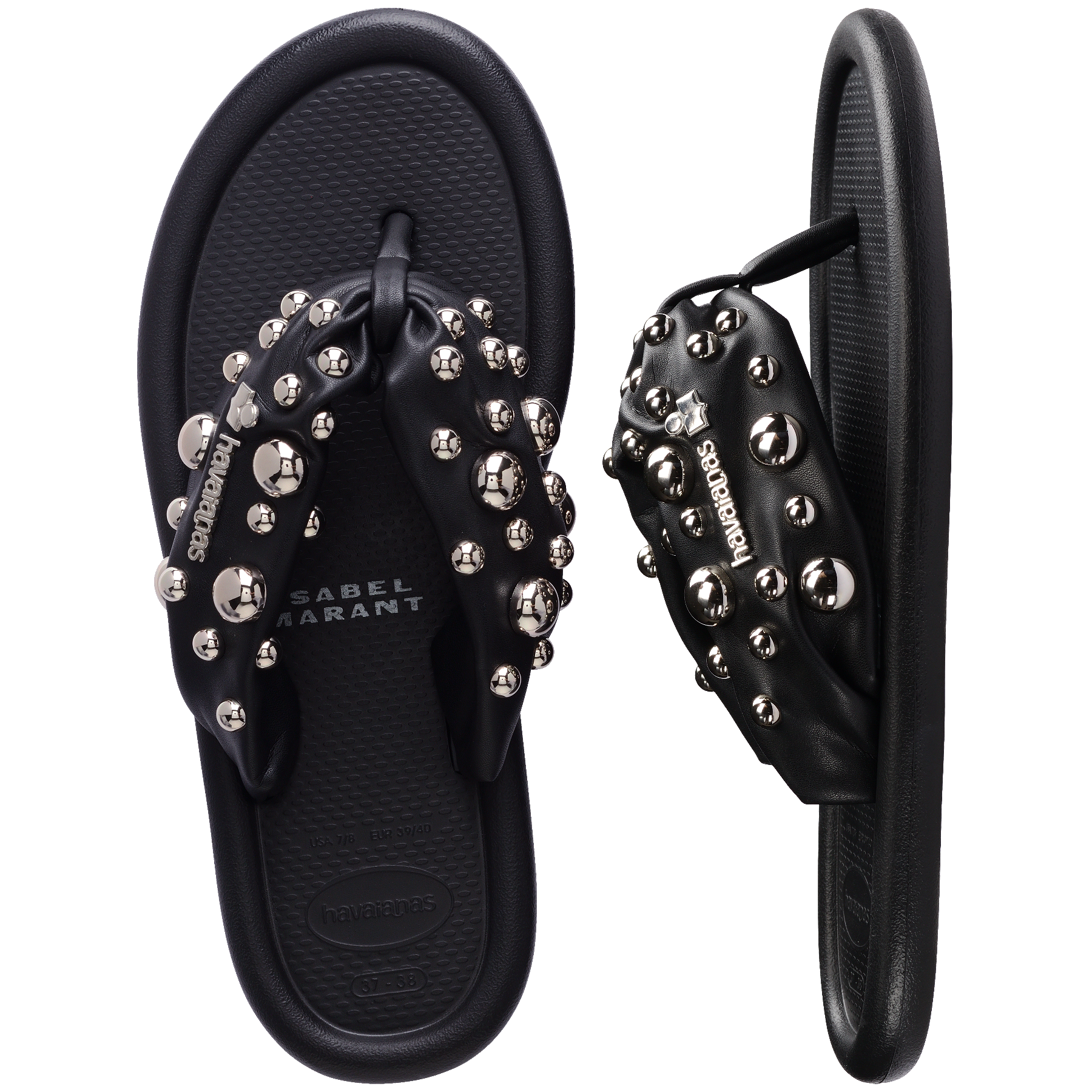 Women's Isabel Marant Maxi Puffed Studs Flip Flops