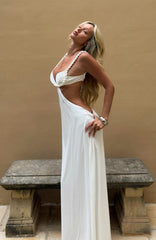 Tessara Twist Maxi Dress Off White
