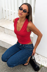 All Around You V Neck Tank Top Red