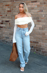 Alyssa High Rise Straight Leg Jeans Light Blue Wash