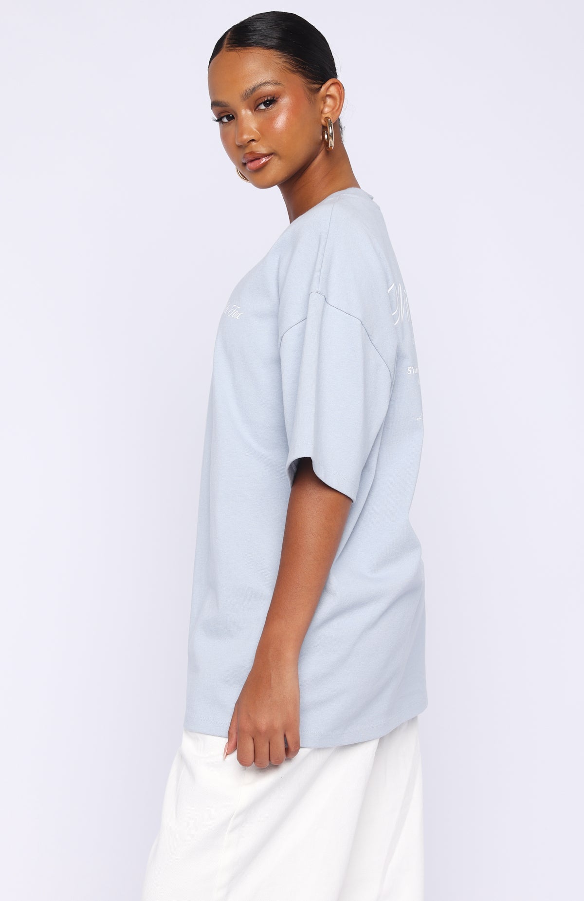 At Second Glance Oversized Tee Light Blue