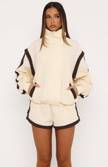 Back For Good Windbreaker Jacket Cream/Chocolate