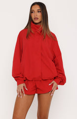 Love The Chase Cropped Shorts Red