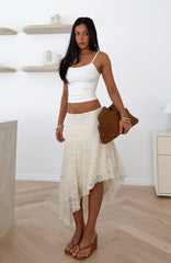 Blushed Baby Midi Skirt Cream