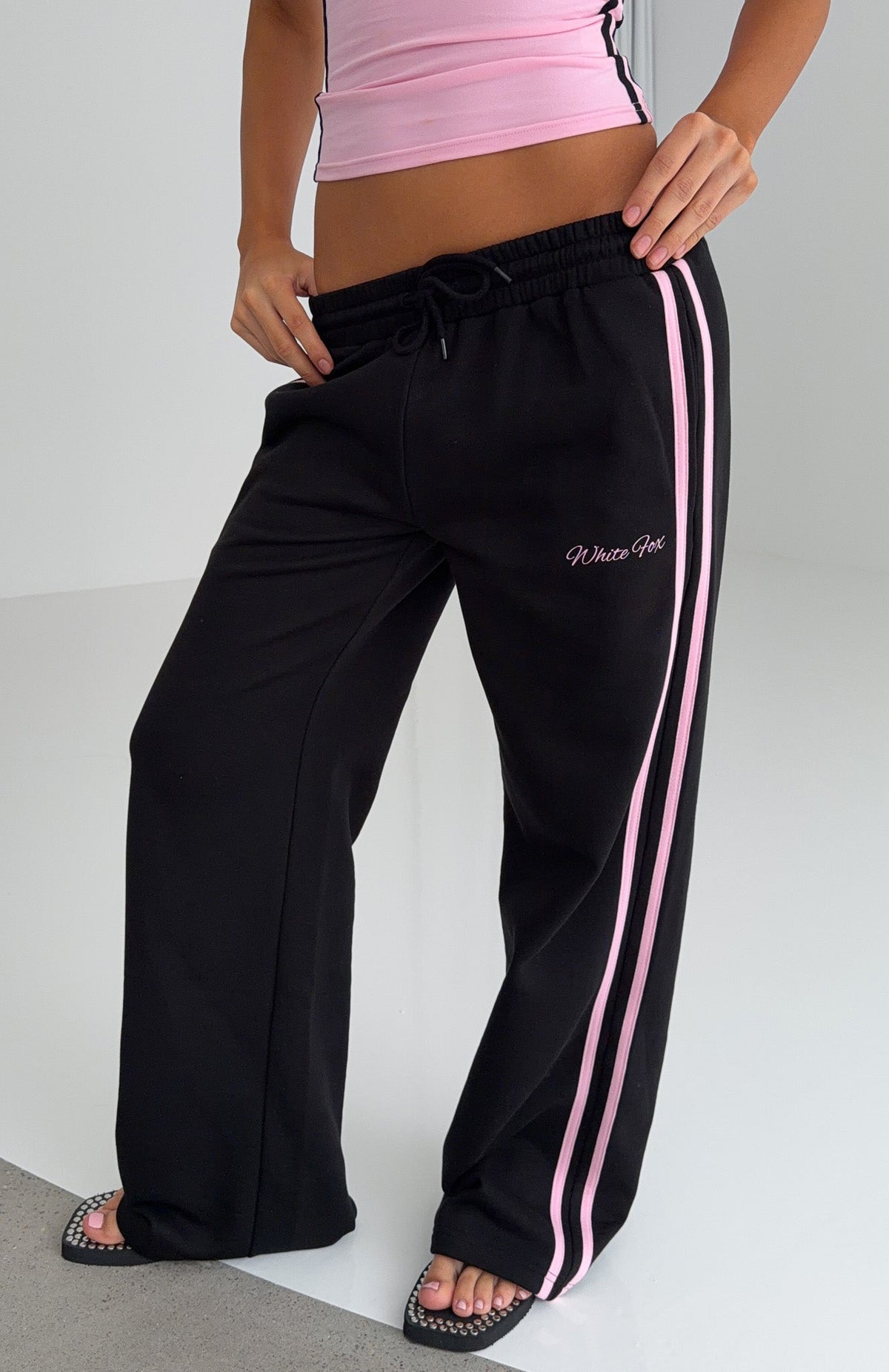 Breaking Your Heart Track Pants Black