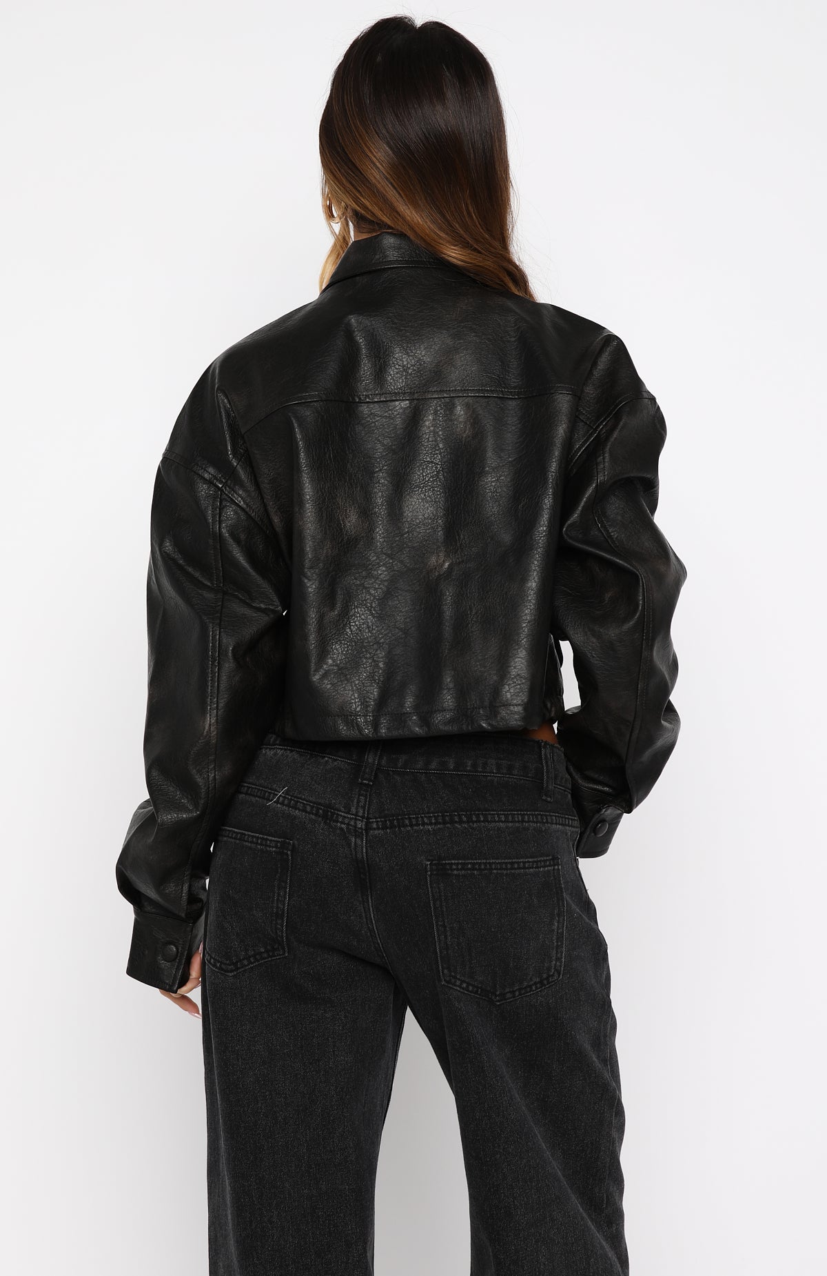 Changing Faces PU Jacket Black