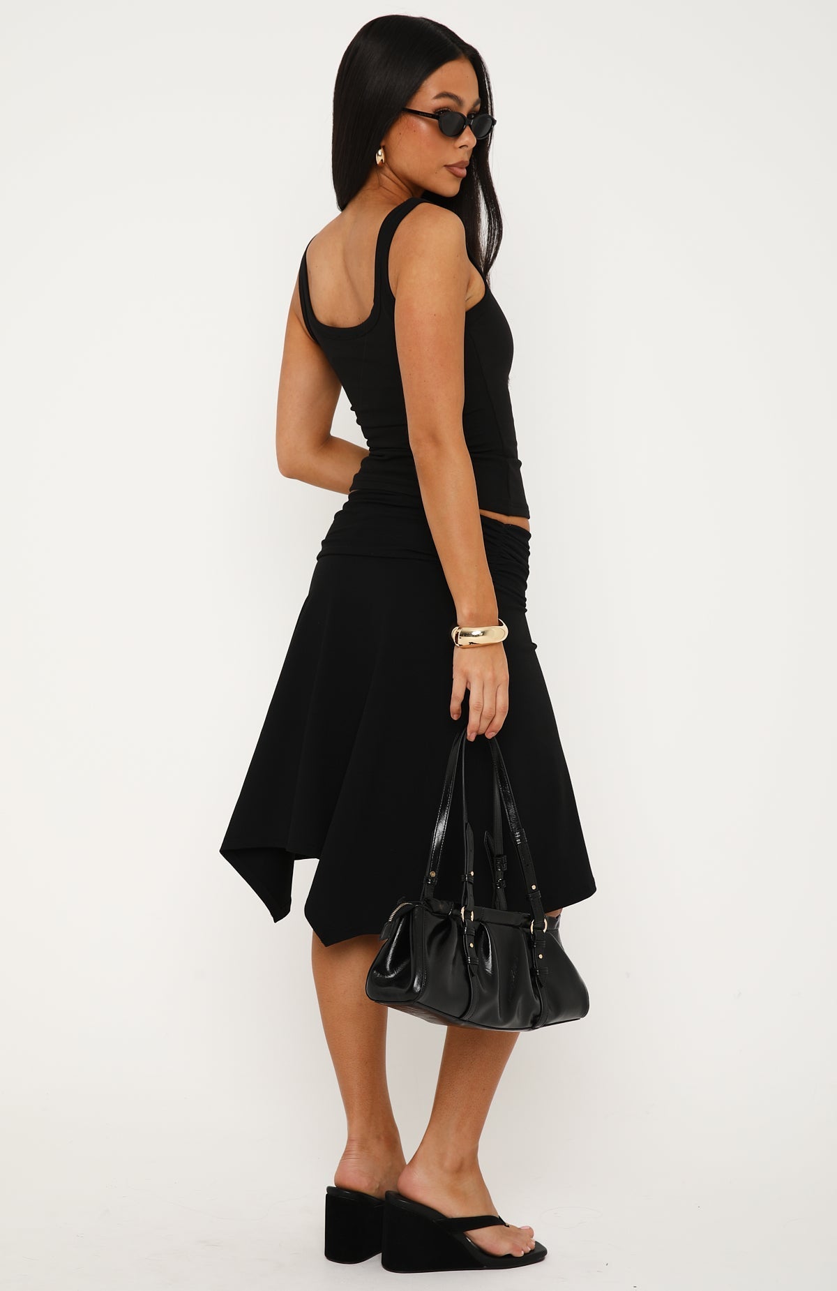 Chill Vibes Midi Skirt Black