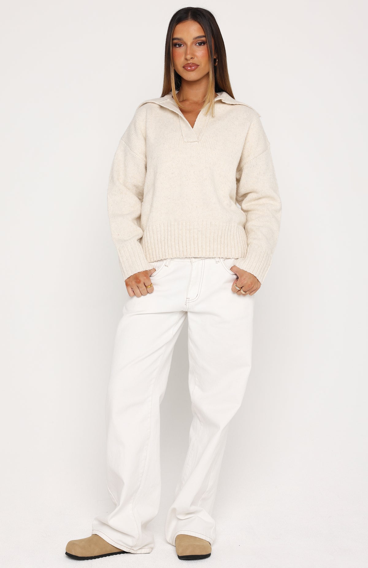 Chrissy Knit Sweater Oat Marle