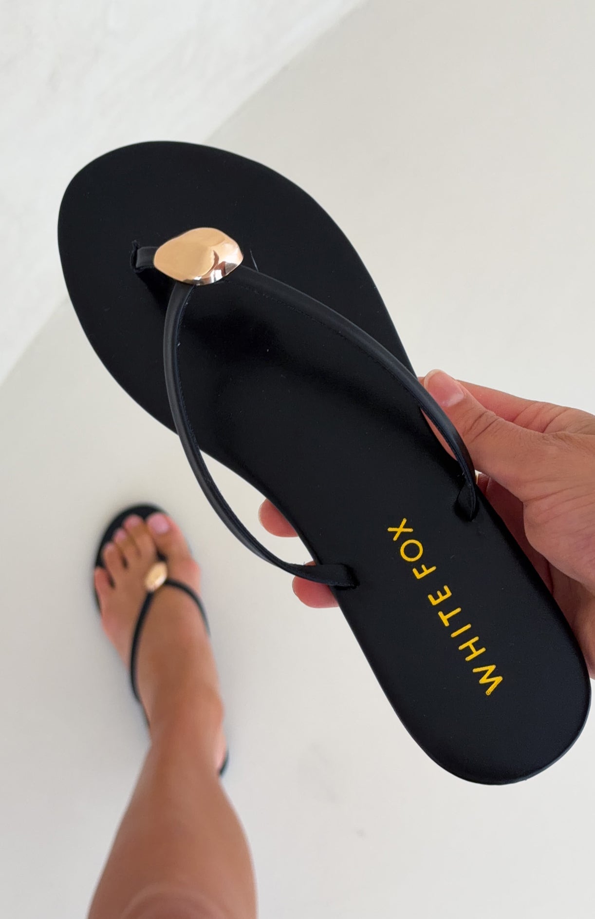 Colt Thong Sandals Black PU