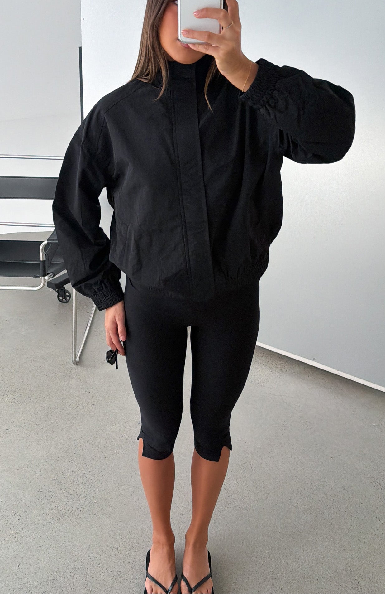 Cool Vibe Funnel Neck Jacket Black