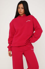Core Classic Oversized Hoodie Berry