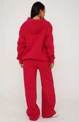 Core Classic Wide Leg Sweatpants Berry