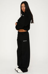 Core Classic Wide Leg Sweatpants Black