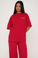 Core Classic Oversized Tee Berry