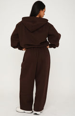 Core Classic Barrel Leg Sweatpants Chocolate