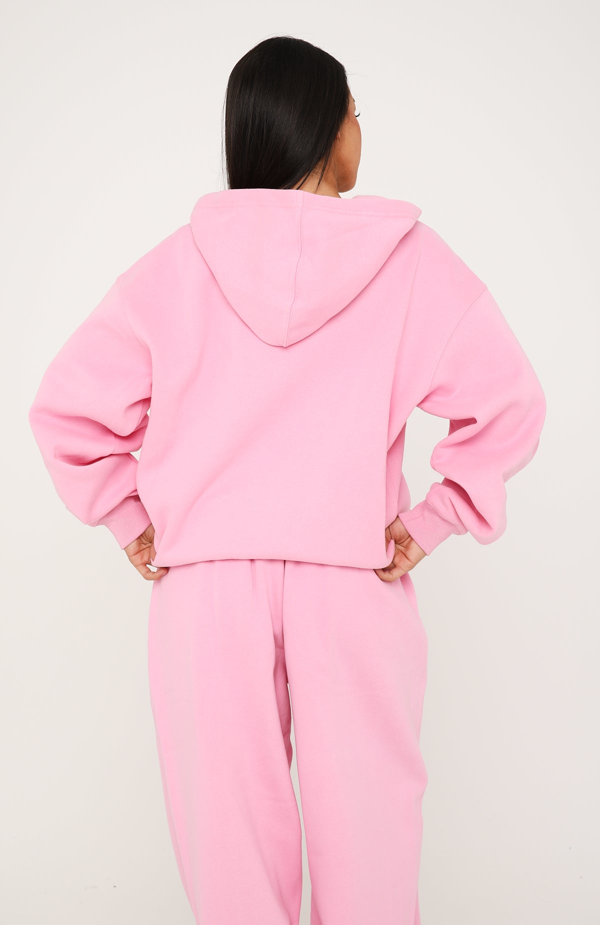 Core Classic Zip Front Hoodie Pink