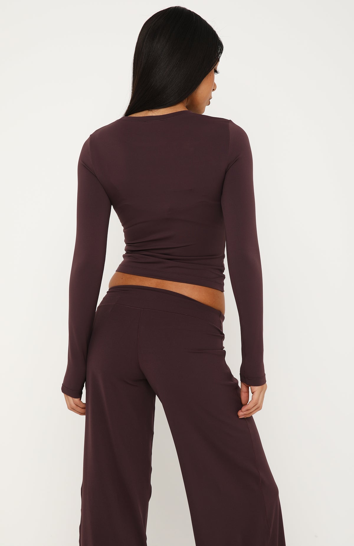 Core Strengths Long Sleeve Baby Tee Plum
