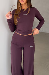Core Strengths Long Sleeve Baby Tee Plum
