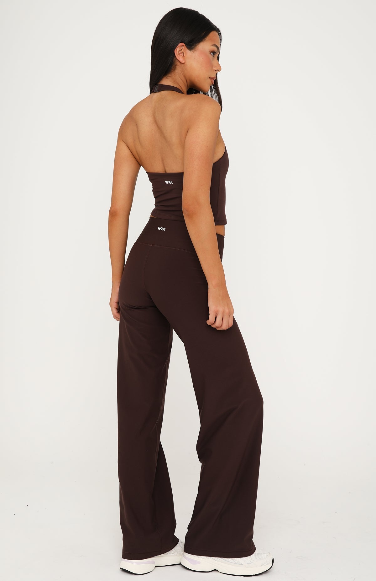 Crushing Wide Leg Leggings Dark Chocolate