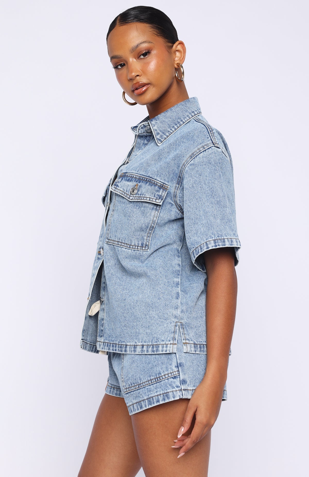 Denim Daydream Shorts Mid Blue Wash