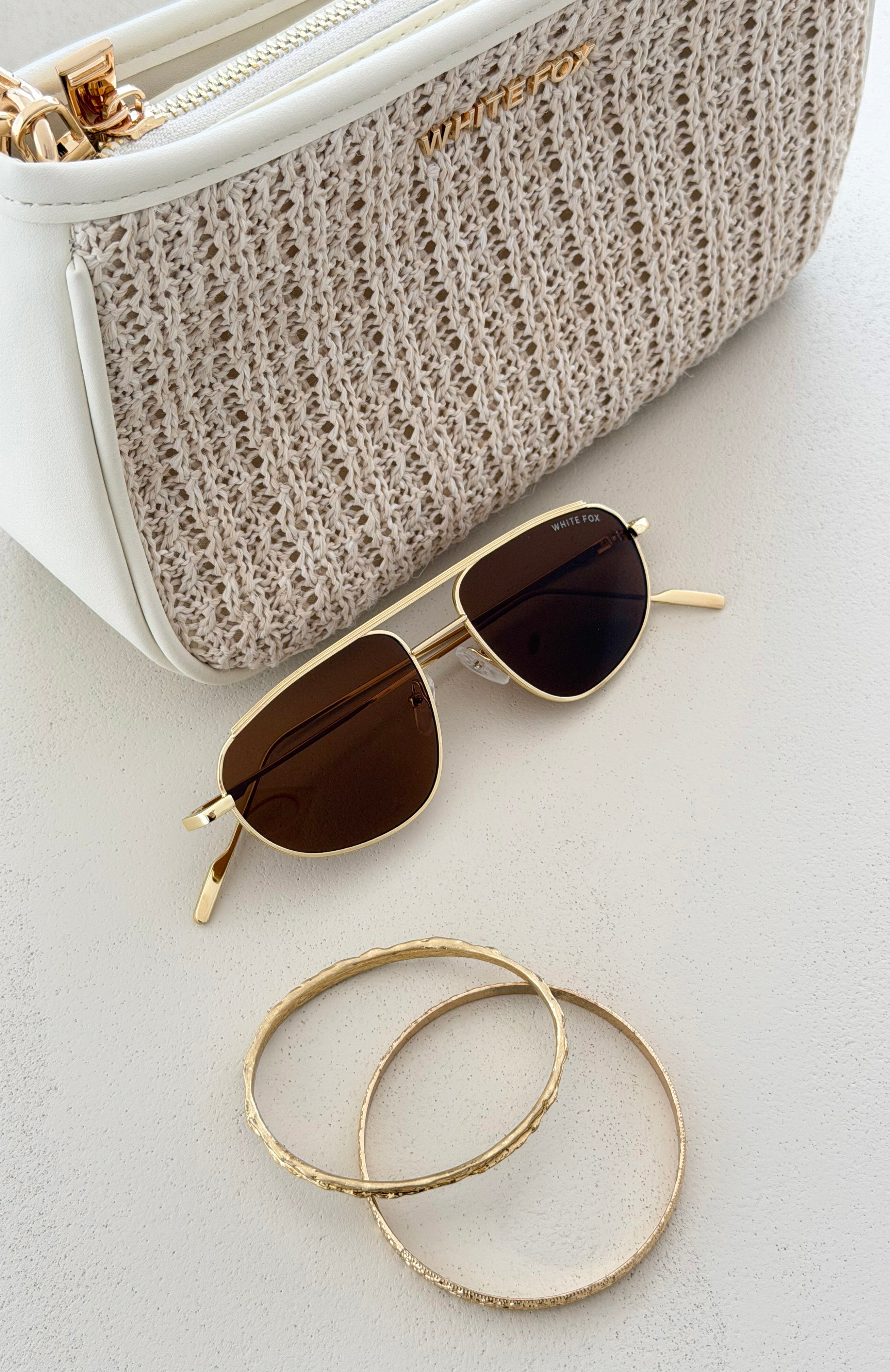 Elara Sunglasses Gold/Chocolate