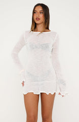 Euro Girl Mini Dress White