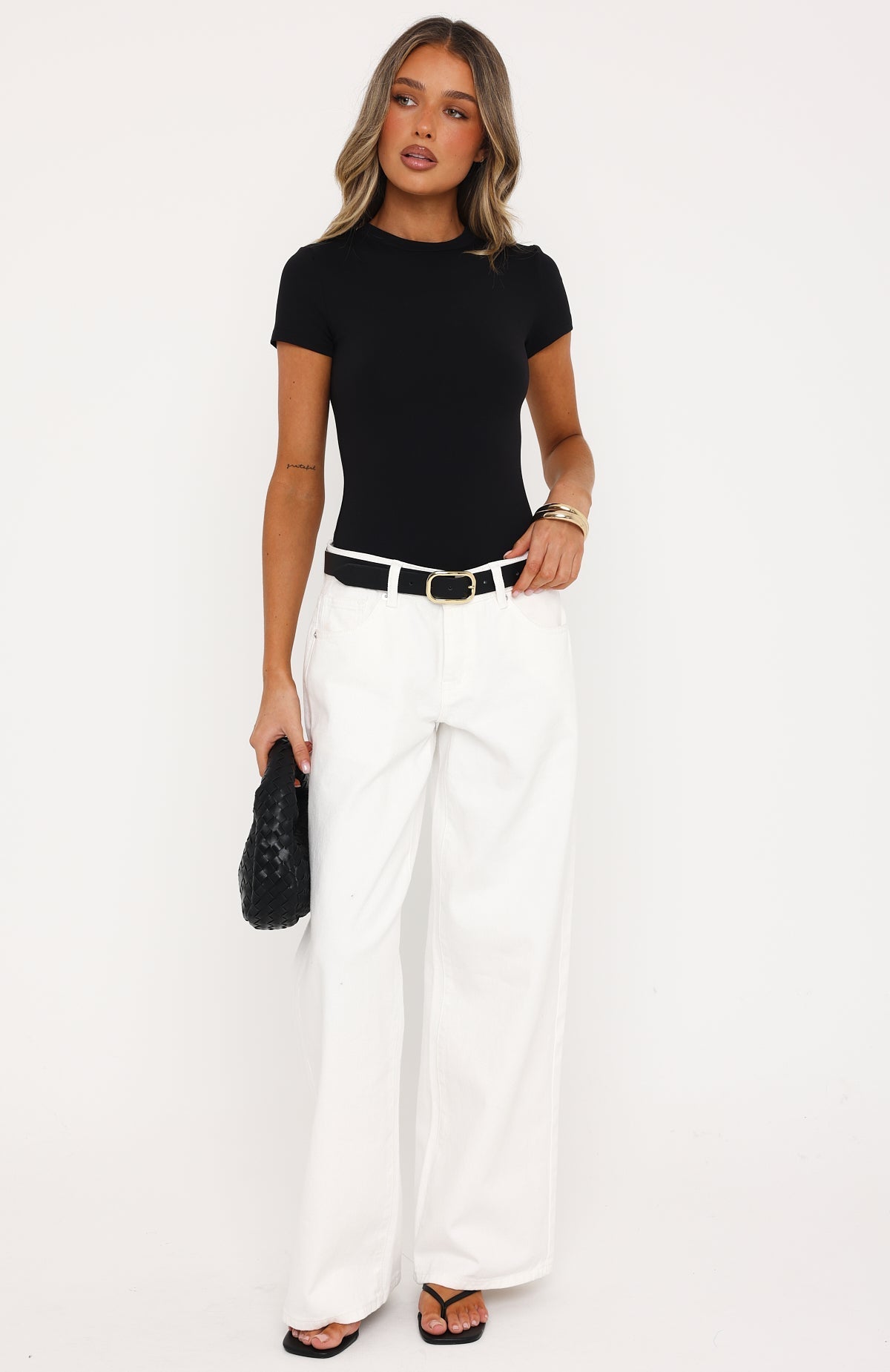 Experience It All Short Sleeve Bodysuit Black