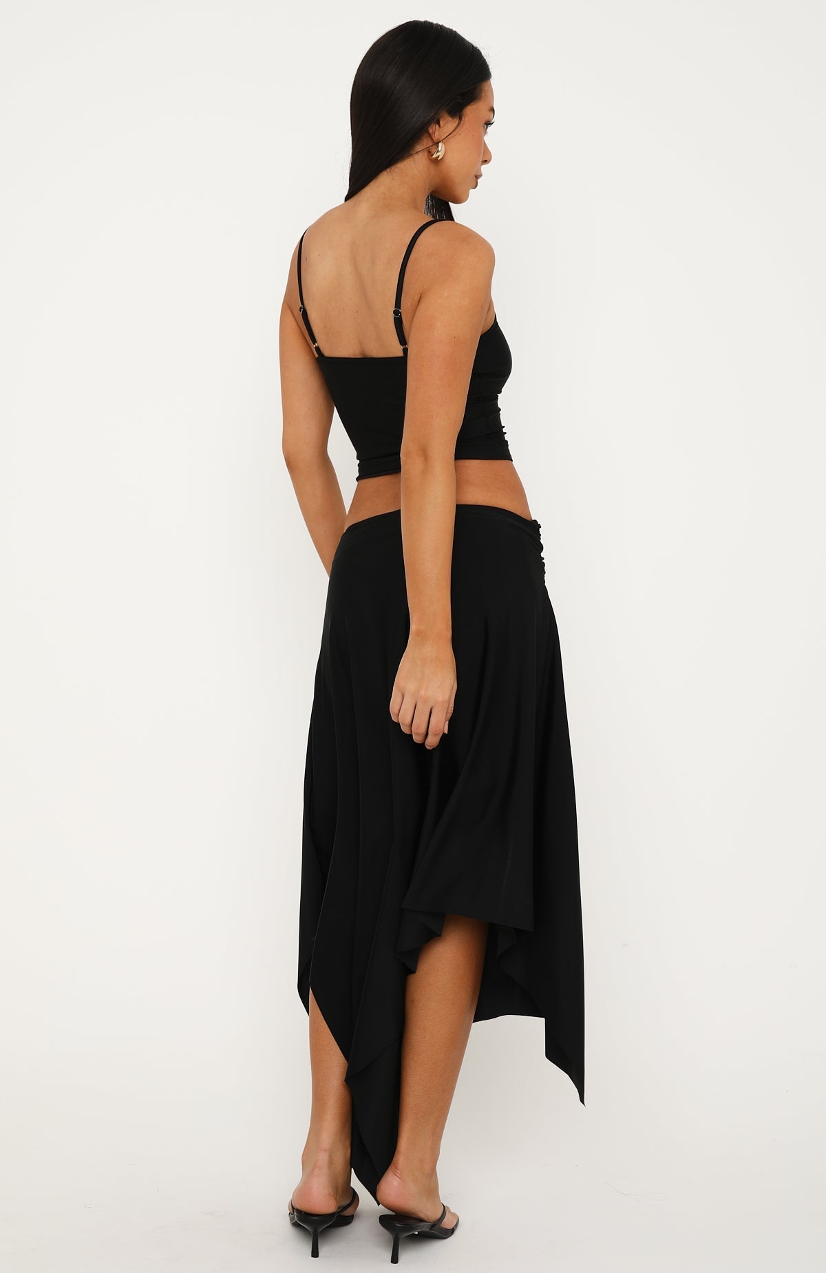Free All Night Midi Skirt Black