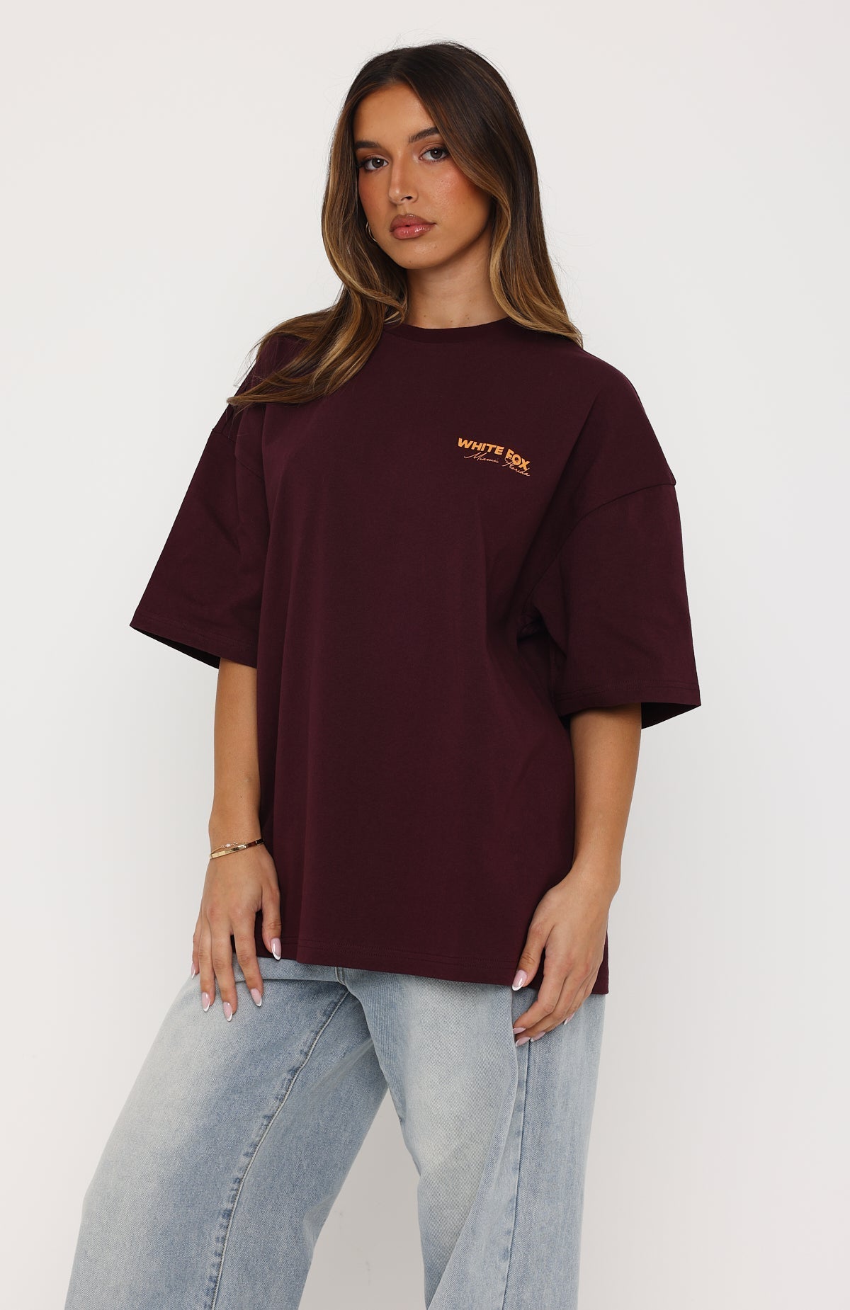 Give It Time Oversized Tee Plum