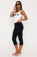 Fade Away With Me Capri Pants Black