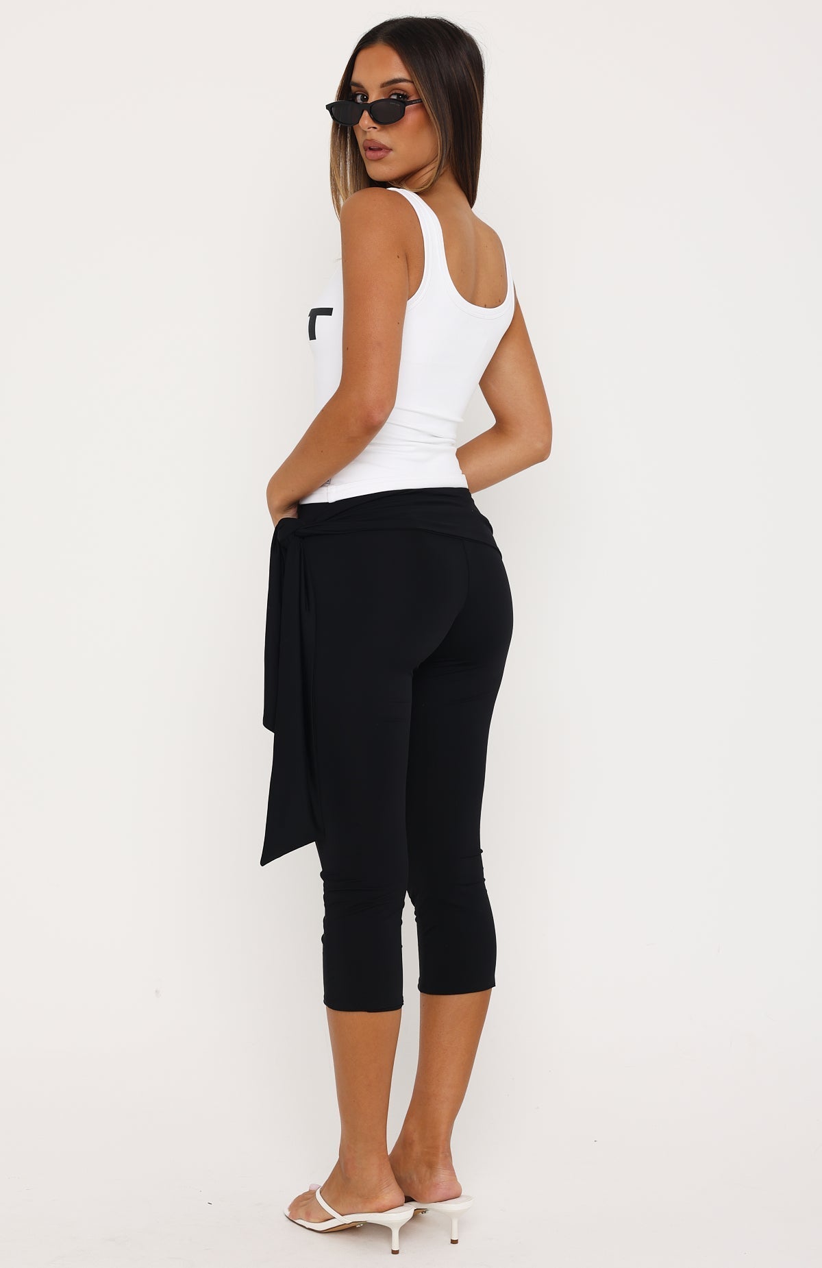 Fade Away With Me Capri Pants Black