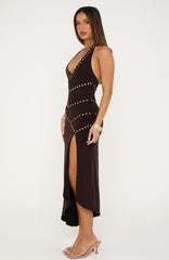 Hot To Handle Midi Dress Chocolate