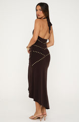 Hot To Handle Midi Dress Chocolate