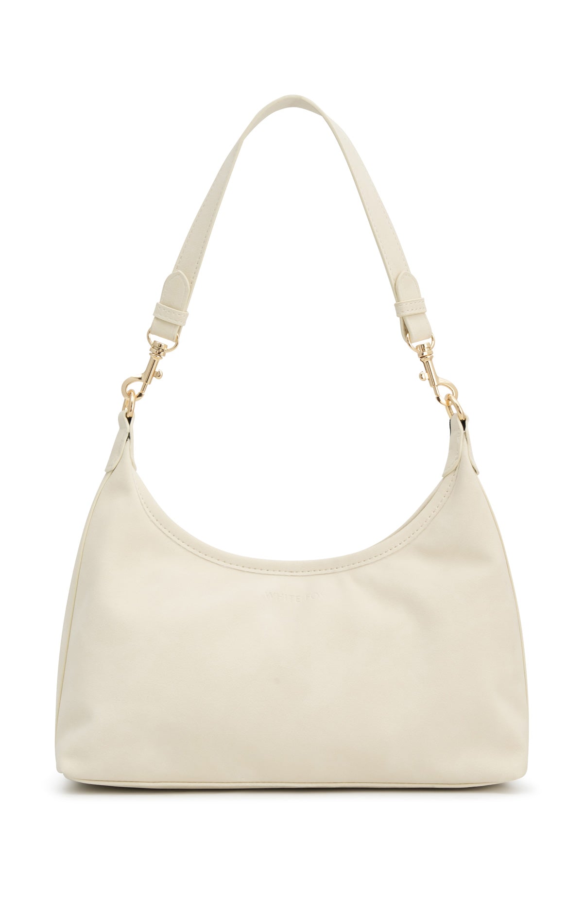 Jane Shoulder Bag Cream Faux Suede